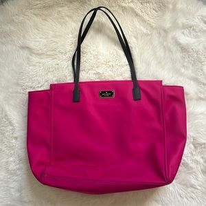 Kate spade NWOT Hot PINK NYLON TOTE